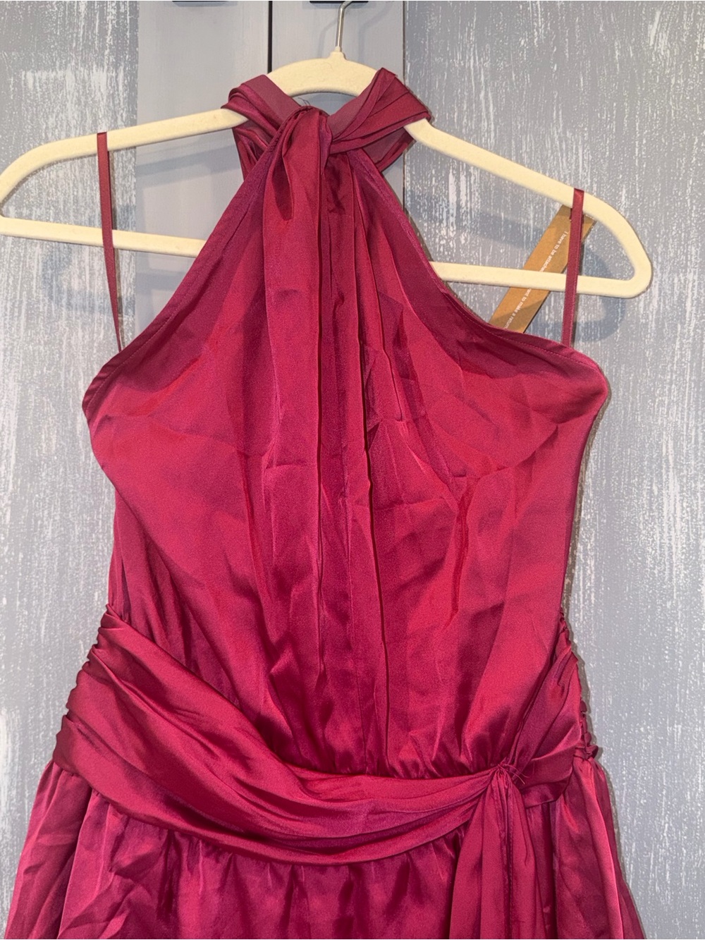 Few Moda Sintra Magenta Satin Halter Maxi Dress – Size 2 NWT - Picture 8 of 13